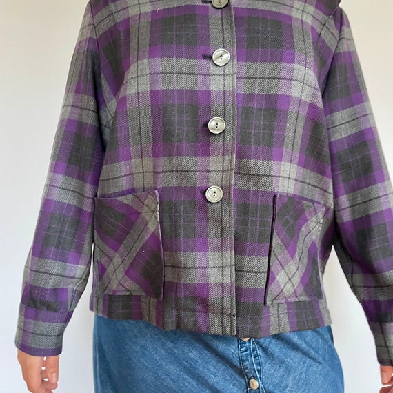 Purple Pendleton plaid chore coat (XL) - image 6