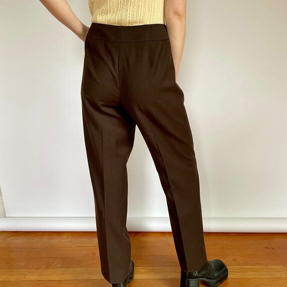 Chocolate brown Italian wool blend trousers | wom… - image 2