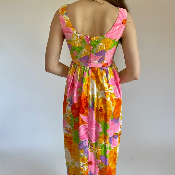 1960s sun fashions tropical maxi dress (size xs) - image 5