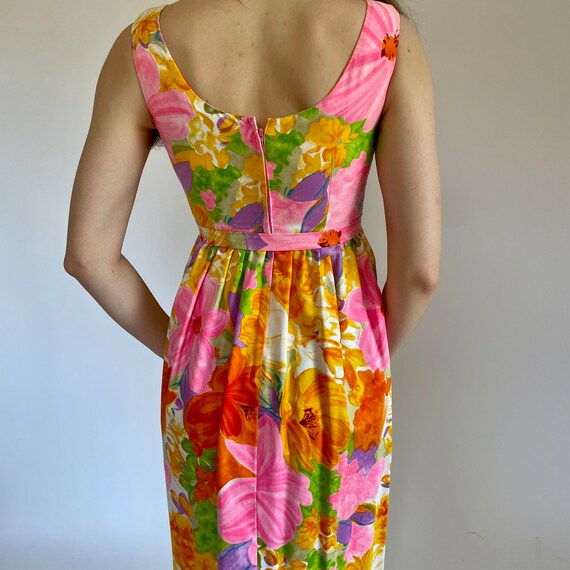 1960s sun fashions tropical maxi dress (size xs) - image 7