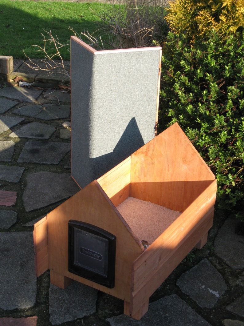 New Small Outdoor Cat Shelter With Catflap House Kennel We Etsy UK