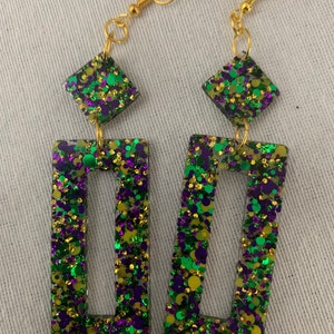 Mardi Gras earrings