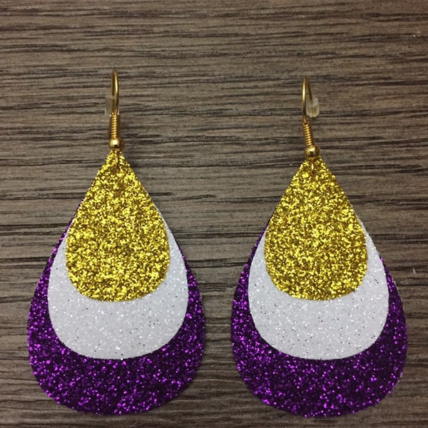 LSU/ Minnesota Vikings earrings