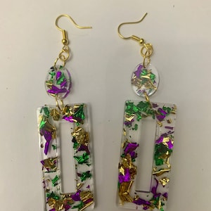 Mardi Gras earrings