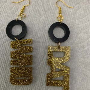 Saints WHO DAT earrings
