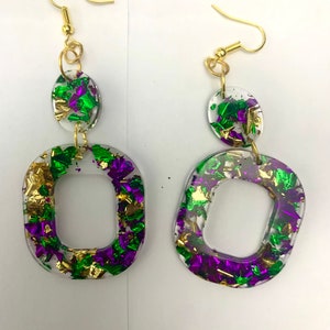 Mardi Gras Earrings