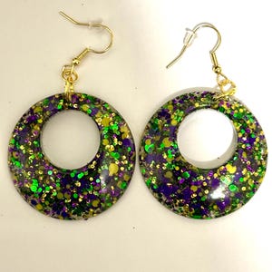 Mardi Gras earrings