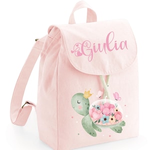 Mini sac à dos maternelle en coton bio personnalisable avec nom maternelle jeux changes gym