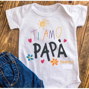 Father&#39;s Day Bodysuit The Best Dad I Love You Personalized with Child&#39;s Name for a Perfect Gift!!