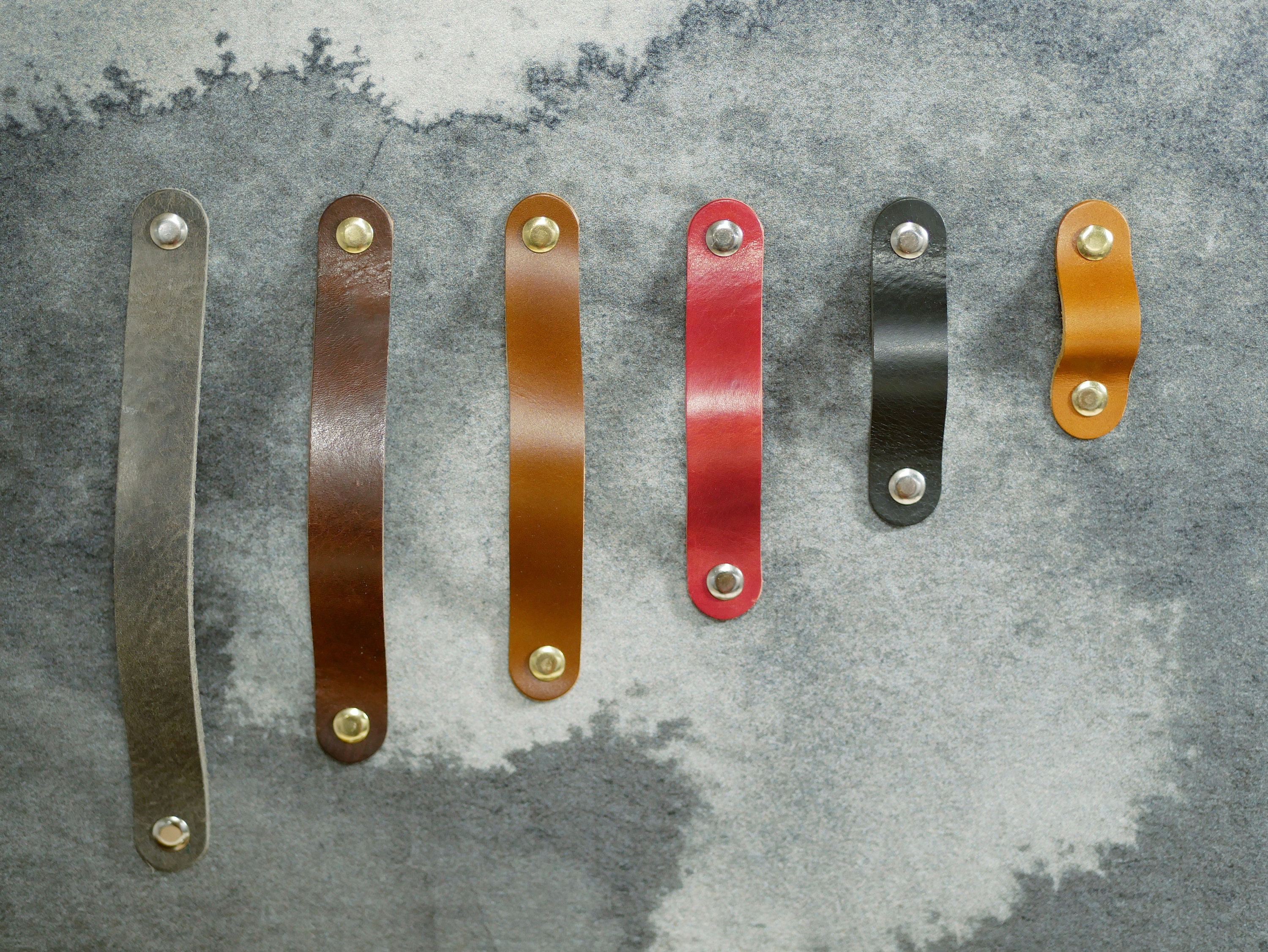 Tirador de cuero herrajes de gabinete tiradores de gabinetes | Etsy