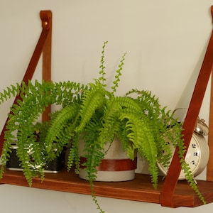 Leather shelf straps,floating shelf brackets,rustic wall decor,housewarming gift,home office shelves