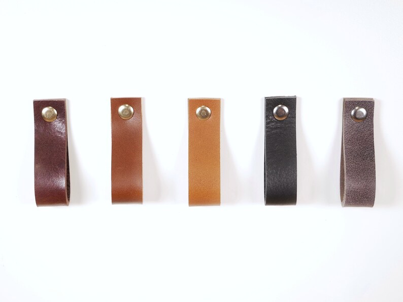 Leather Drawer Pulls Hardware Leather Pulls Etsy