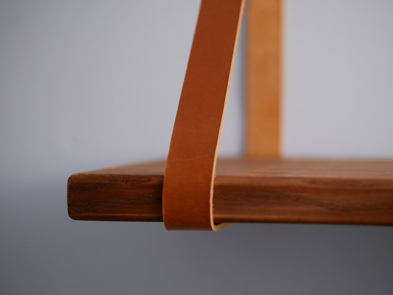 Leather Straps as Shelf Brackets Leather Strap Shelf for Etsy
