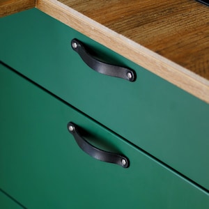 Black leather drawer pulls for home improvement,handles for ikea malm furniture,cozy home