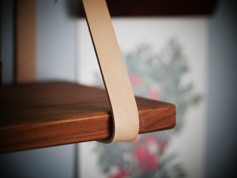 Natural Leather Straps for Floating Shelves or Hanging Shelf Etsy