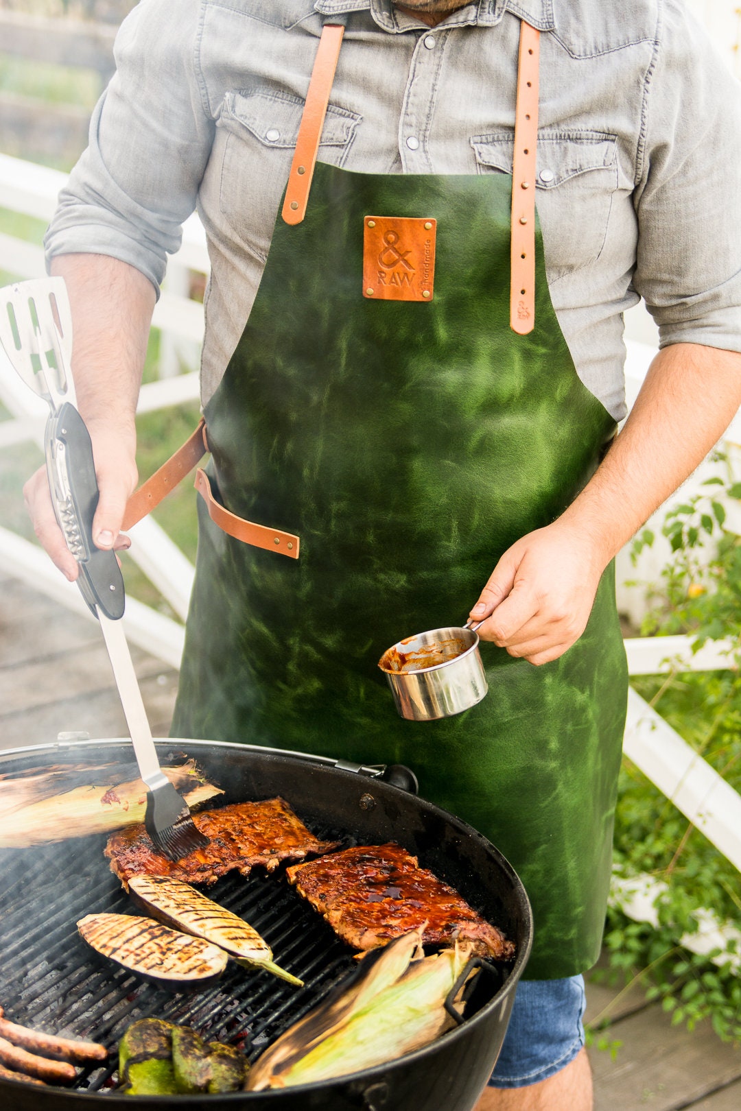 Custom leather apron as gift for husband personalized apron Etsy