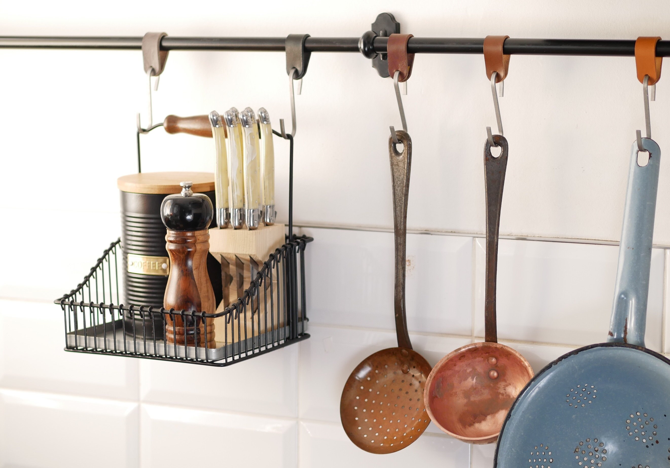 Ganchos de cocina de cuero percha de pan de gancho de la | Etsy