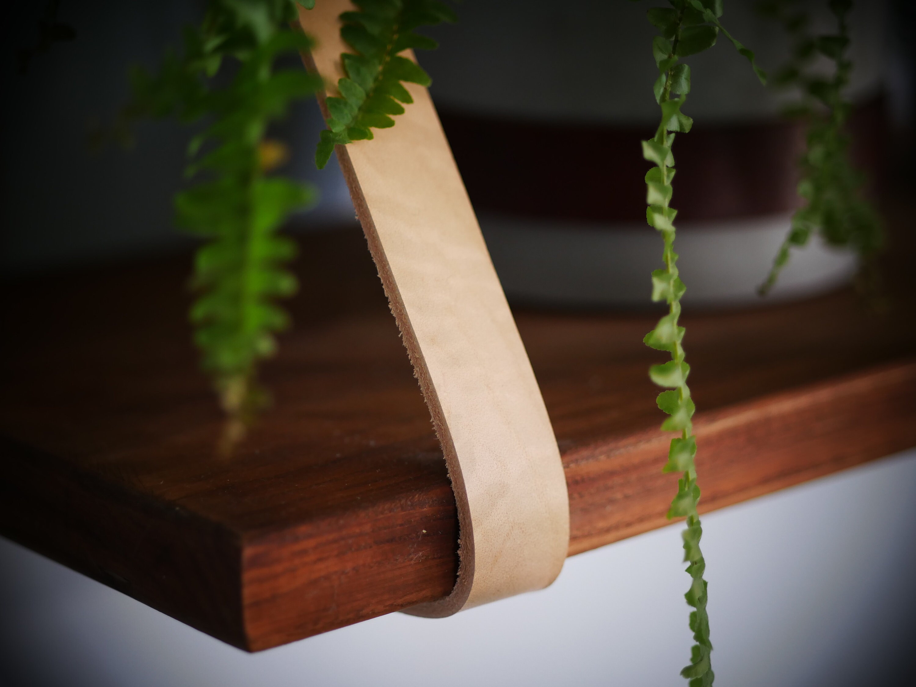 Natural Leather Straps for Floating Shelves or Hanging Shelf Etsy