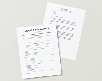 Minimal Resume & Letter Head