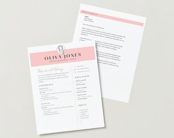 Pink Modern Resume & Cover Letter
