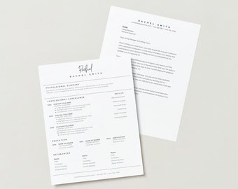 Script Minimal Resume & Cover Letter