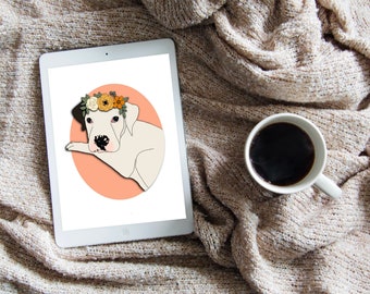 Digital Cartoon Style Pet Portraits