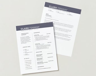 Blue Letter Head Resume & Cover Letter