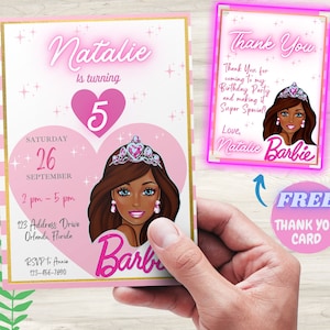 Black barbie invitations sale