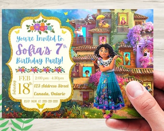 Editable Encanto Birthday Invitation, Mirabel Party (PDF & PNG)