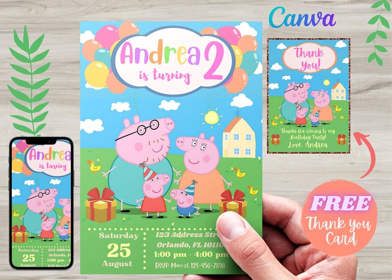 Digital Invitation Birthday Girl Card Invites Einvite Digital Etsy