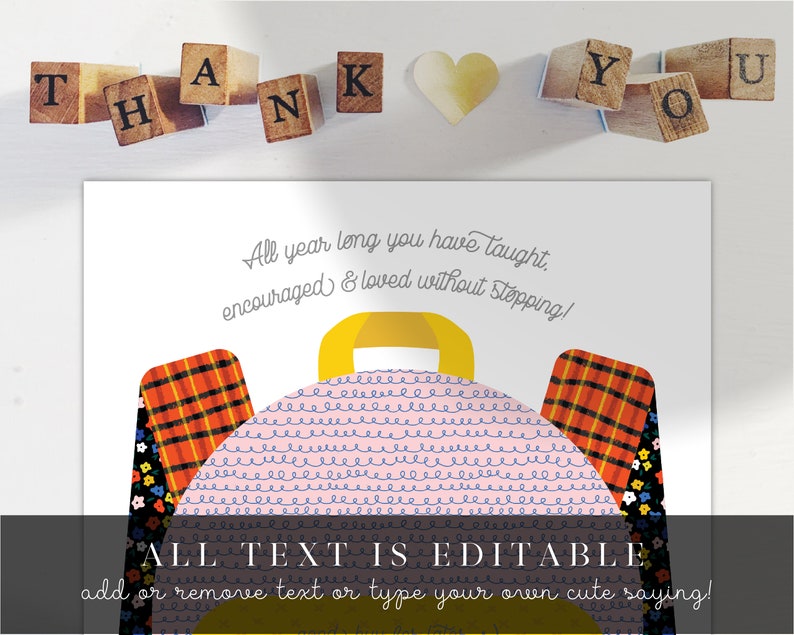 Edit /& Print Within Minutes! Teacher Appreciation Gifts Teacher Gift Card Holder Teacher Appreciation Printable Thank You Card