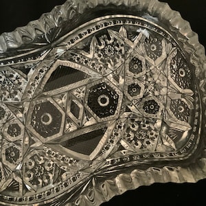 Cut/Pressed Glass RELISH Dish