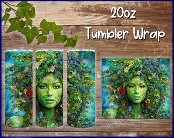 Mother Nature 20oz Tumbler Sublimation PNG -Instant Download