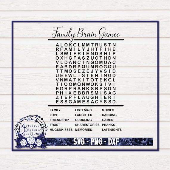 Download Word Search Svg Family Word Search Home Decor Instant Etsy