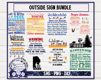 Sommartidstecken SVG-paket - Direktnedladdning - Cricut-paket - Sommar SVG
