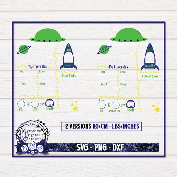 Download Space Milestone Board Svg Instant Download Baby Milestone Etsy