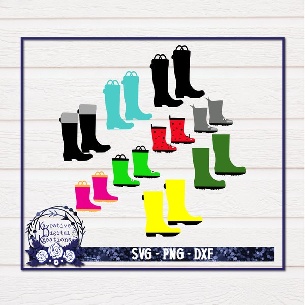 Rain Boots SVG - Instant Download - Rain SVG - Spring SVG