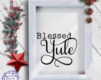 Blessed Yule SVG - Instant Download