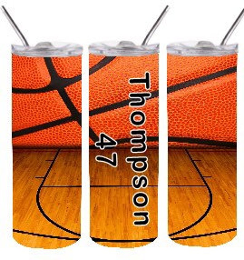 Personalized basketball tumbler