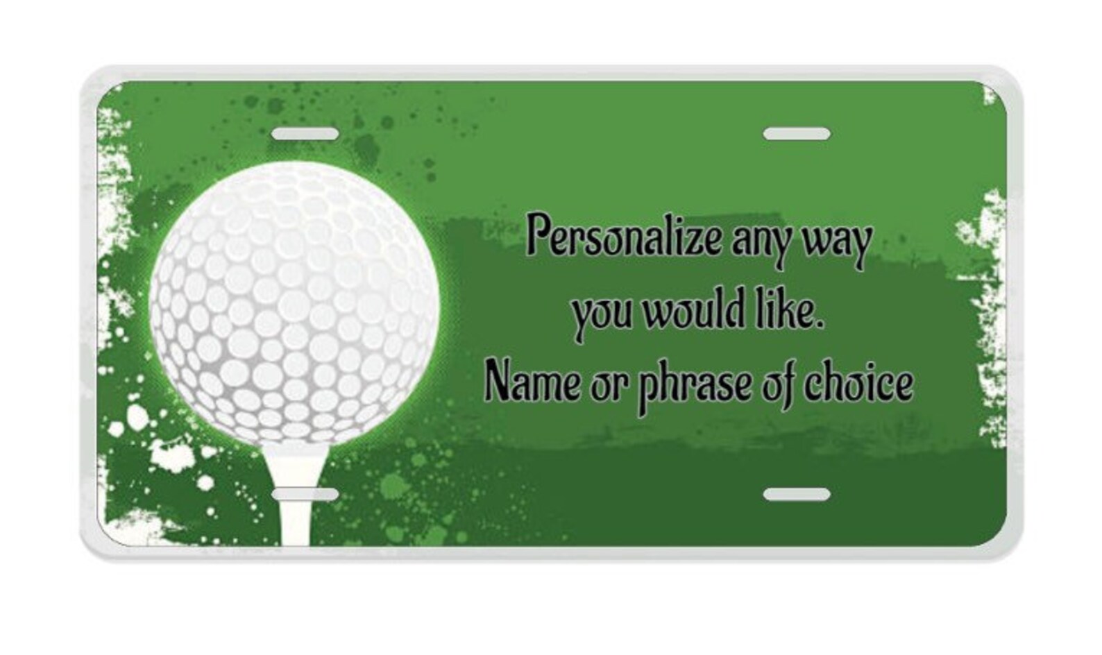 Golf Personalized License Plate Etsy