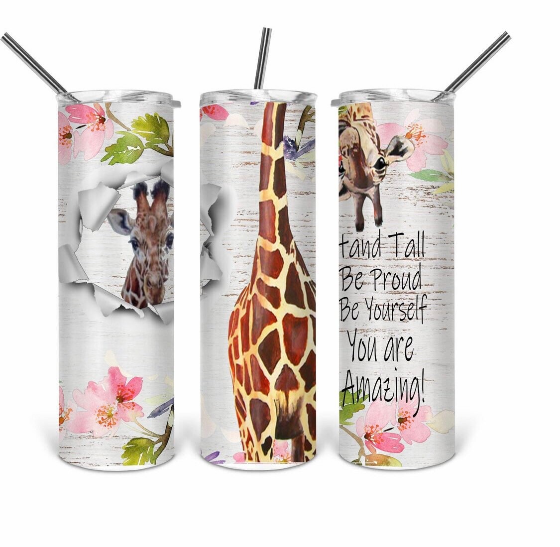 Giraffe Tumbler  Always Look At Life From A Different Point of