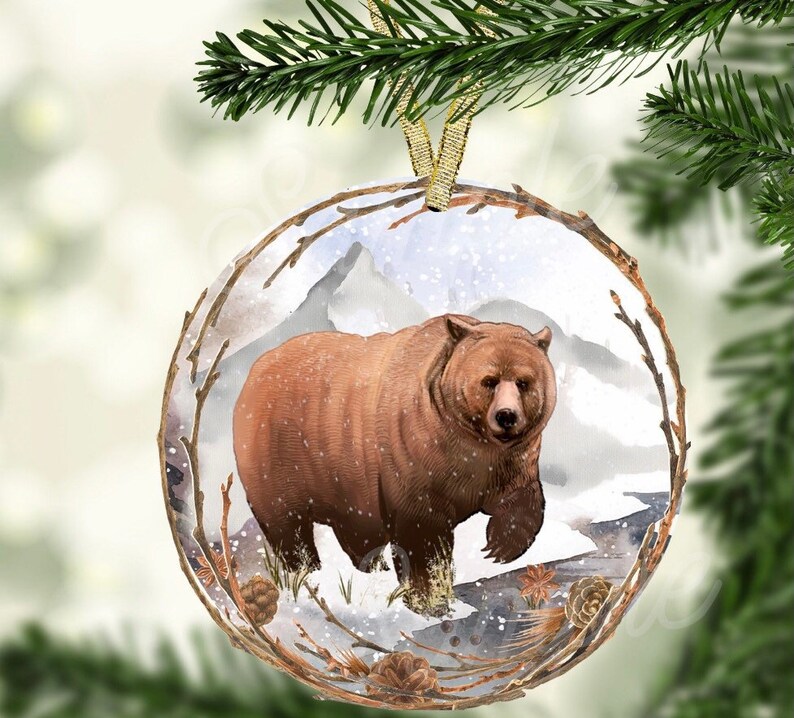 Bear Christmas Ornament Etsy