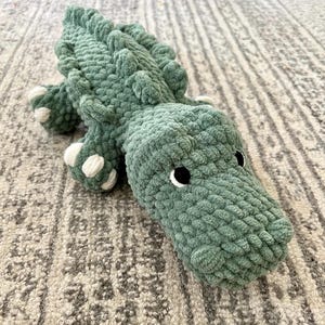 Ready to Ship - Handmade Alligator Stuffed Animal, Alligator Crochet Amigurumi, Alligator Plush, Alligator Plushie, Crochet Crocodile
