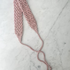 Handmade Crochet Flower Headband: Jasmine Stitch Knit Look, Country Festival Style
