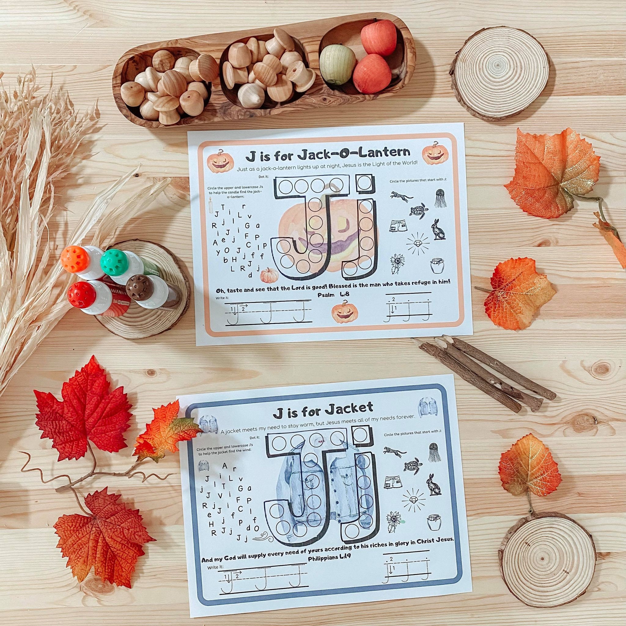 Fall Alphabet Printables|scripture Alphabet|fall Activities for Kids ...