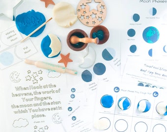 Moon Phases Printable| Moon Phases Study|Moon Phases Printable Kids|Moon Phases Print Kids|Moon Phases Print Set|Preschool Printables|