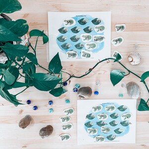 May include: A watercolor-style memory game with blue and green leaves and the words "My help comes from the Maker of heaven and earth" and "Psalm 121:2".