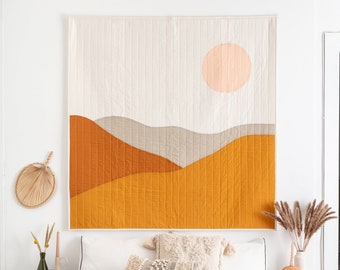 Desert Aesthetic Tapestry - Fabric Wall Hanging - Over Bed Wall Decor - Abstract Desert Wall Art  - Large Wall Tapestry - Quilt Wall Hanging