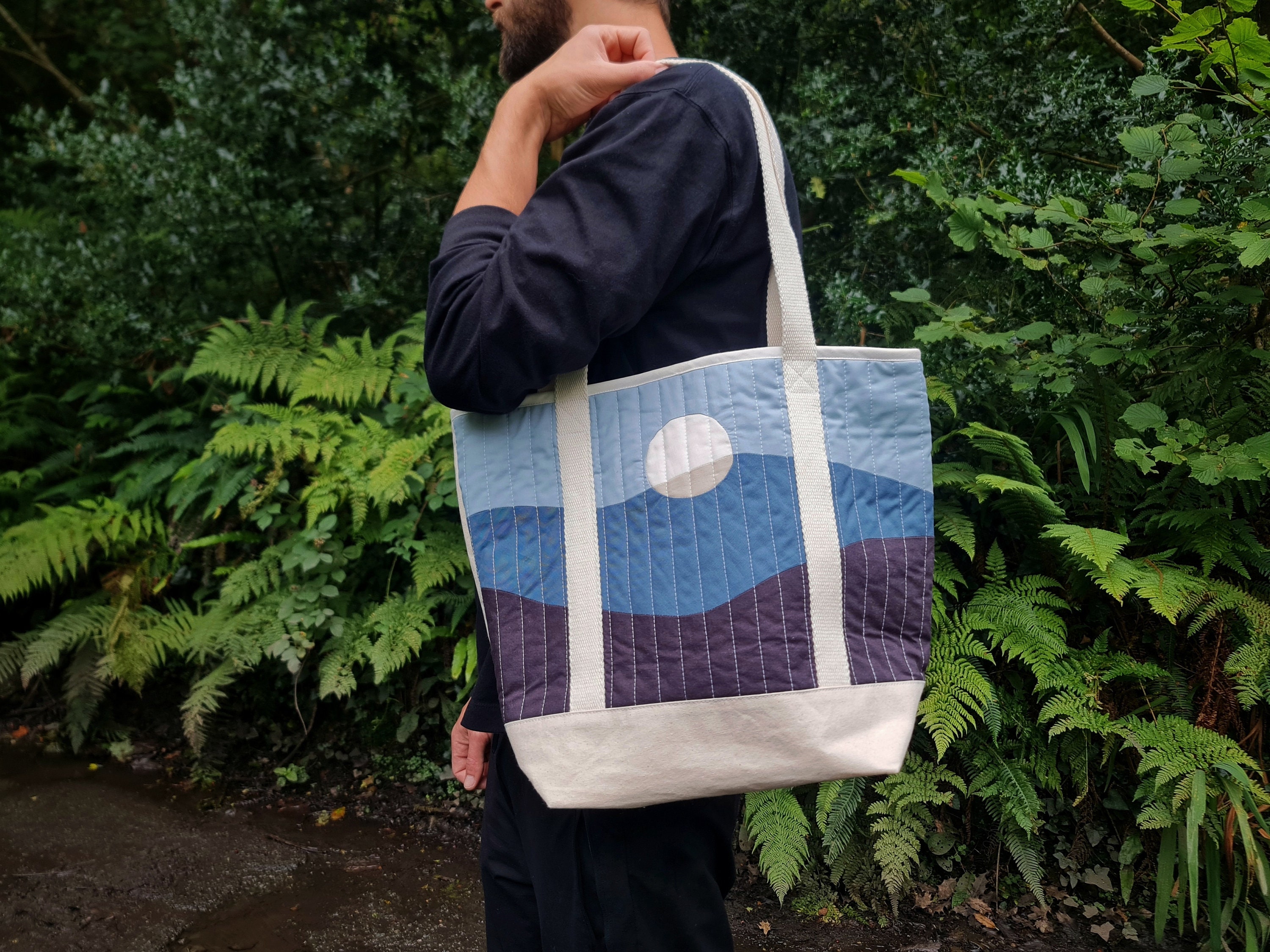 Canvas Tote Bag Quilted Tote Large Canvas Bag Durable Tote Bag Canvas