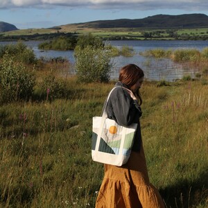 Nature Tote Bag - Quilted Tote Bag - Large Canvas Bag - Durable Tote Bag - Canvas Tote Bag With ...